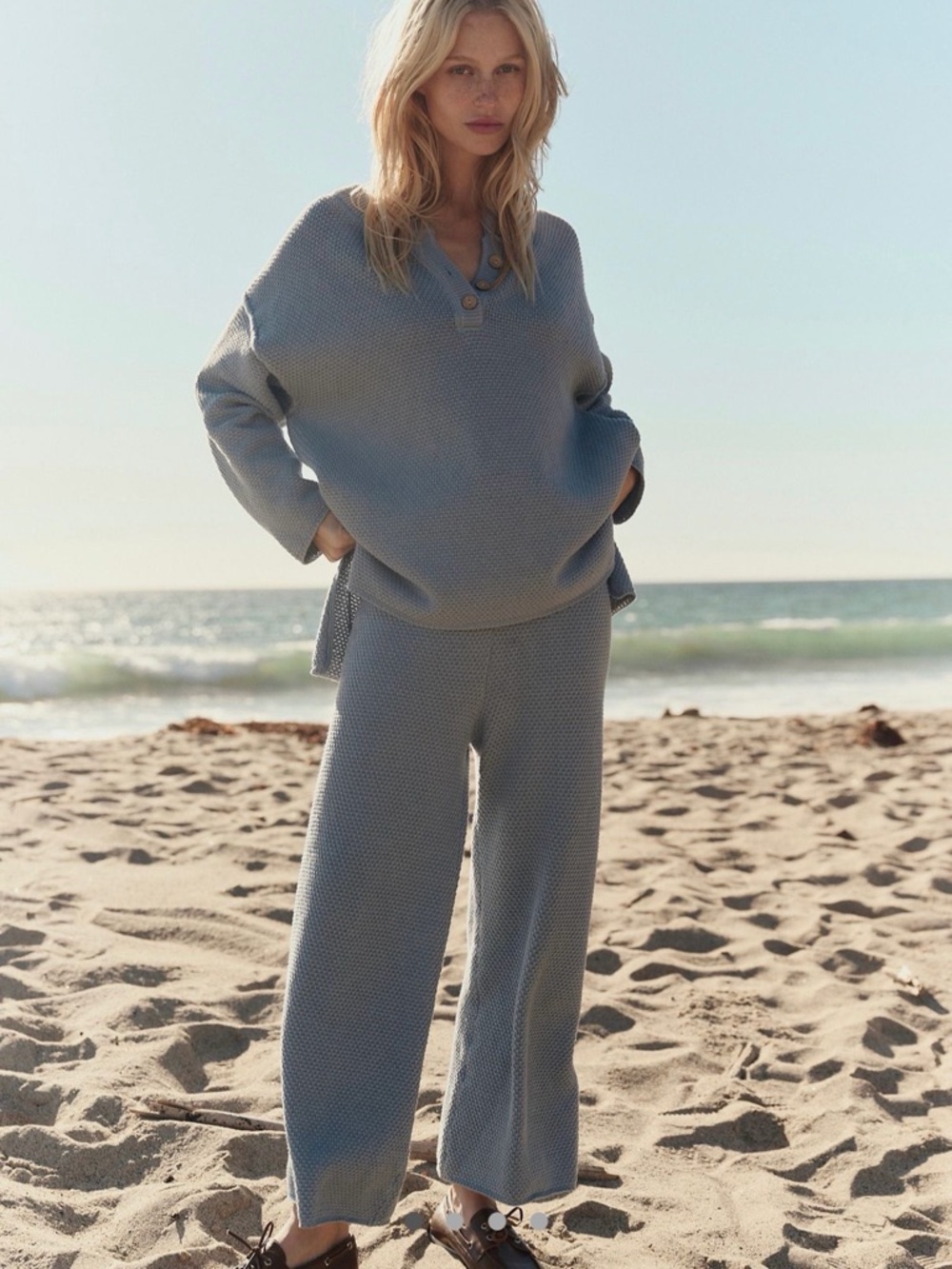 FP Beach Hailee Sweater Set- Light Blue